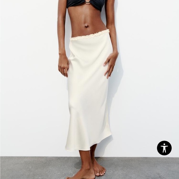 Zara Satin Skirt - Picture 1 of 6